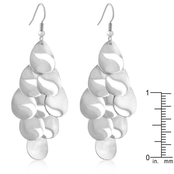 Side angle of the earrings showing the metal surface and finish