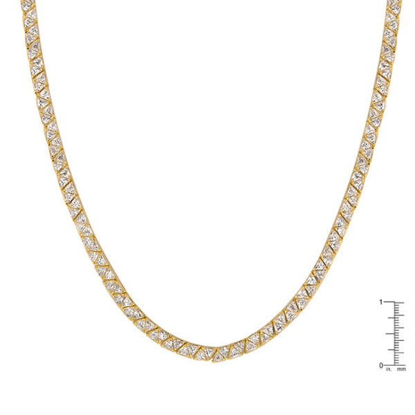Remembrance Necklace displayed to show the goldtone plated finish catching light