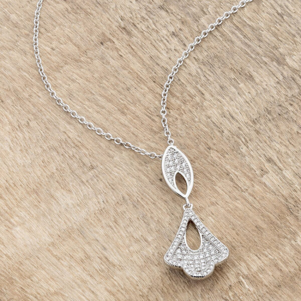 The pendant photographed at an angle to show its shape and dimension