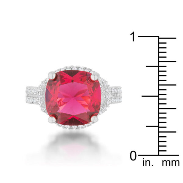 Ring photographed at an angle highlighting the stone's facets catching light