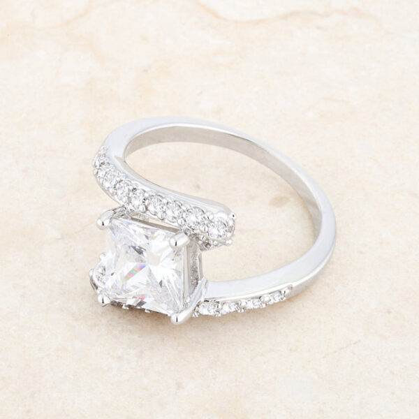 Full view of the ring standing upright against a plain background