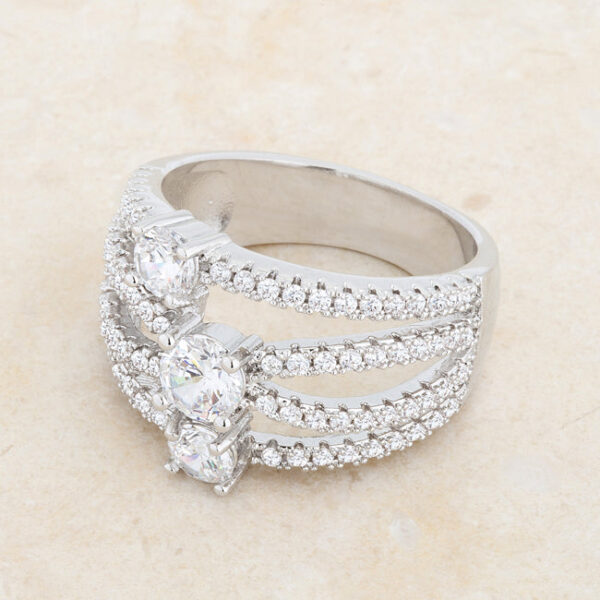 Statement ring photographed alone against a plain background