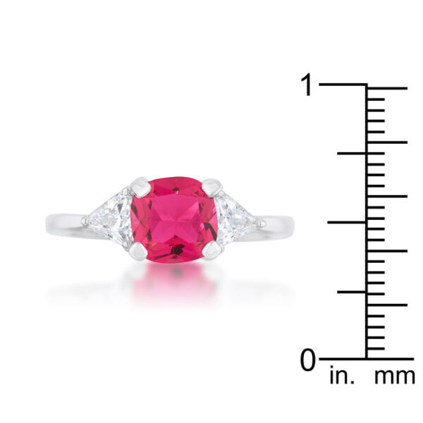 Close-up of the ring's band and rhodium plated finish