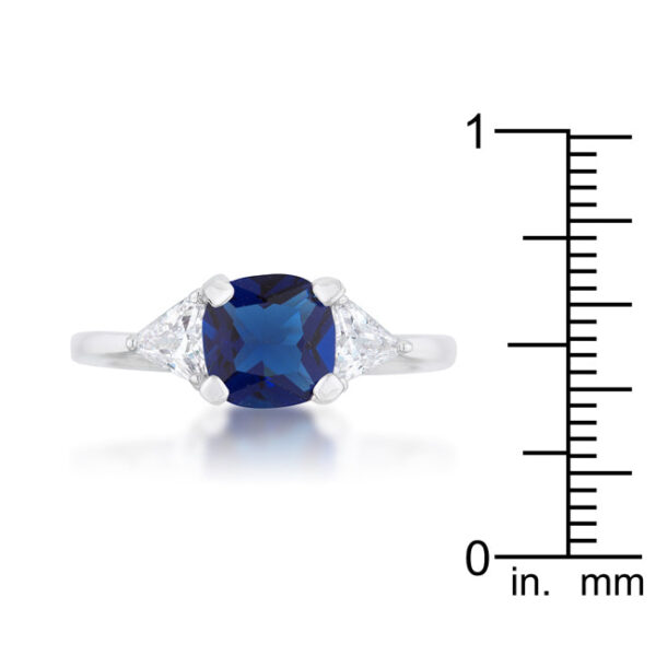 Close-up of the ring band showing the rhodium plated finish