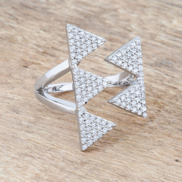 Rhodium plated ring shown alone against a plain background
