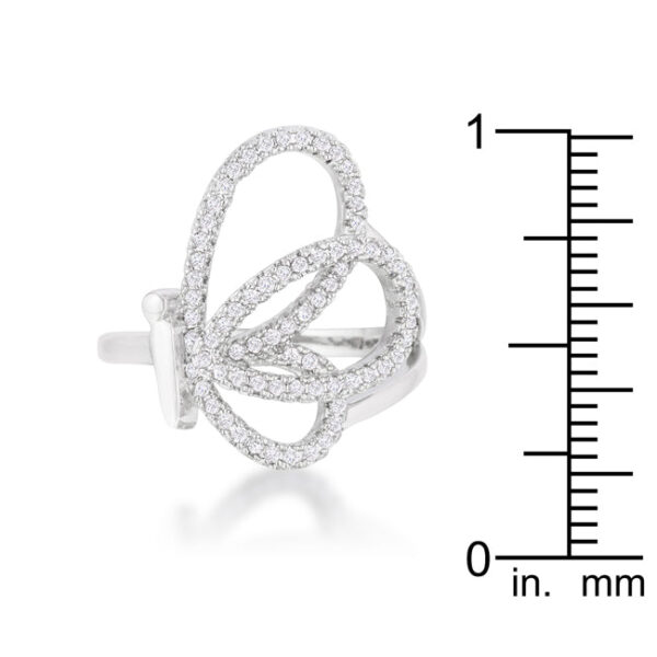 Close-up of the pave setting showing individual round cubic zirconia stones on the ring
