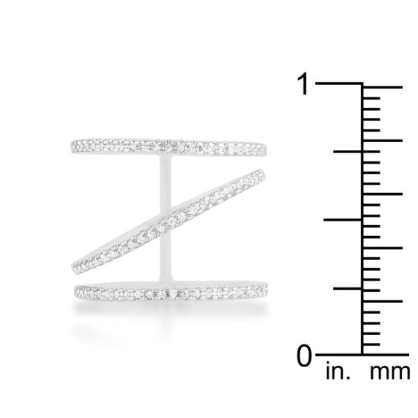 Side profile of the wide contemporary ring showing the depth and shape of the band