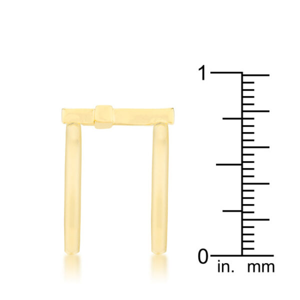 Cross ring photographed at an angle showing depth of the open cutout design