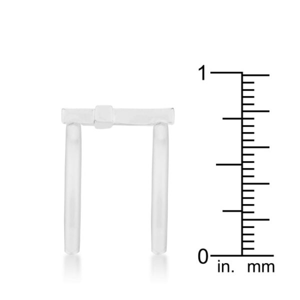 Cross ring photographed at an angle showing the open space within the cross design