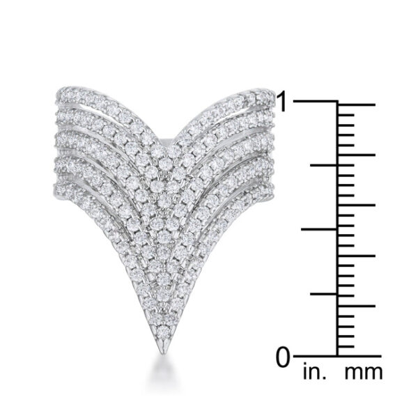 Close-up of round pink cubic zirconia stones set in pave style on the ring
