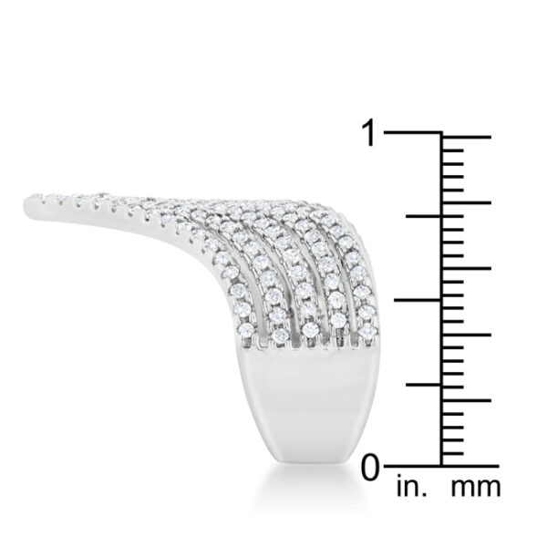 Top-down view of the cocktail ring showing its vintage-inspired design and stone coverage