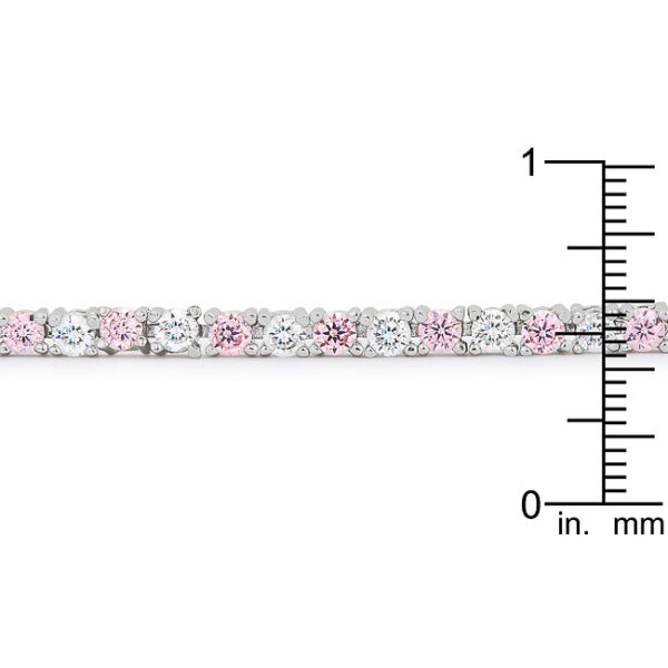 The bracelet shown with its lock clasp visible at one end