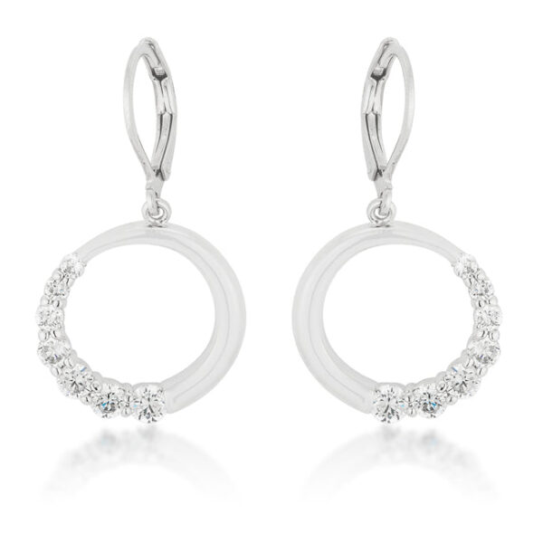 Side angle of graduated circle earring showing butterfly post backing