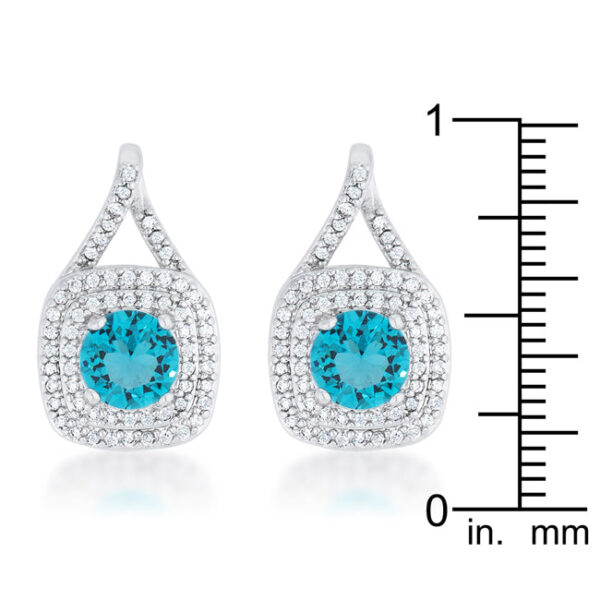 Side angle of the earring showing the drop shape and post back closure