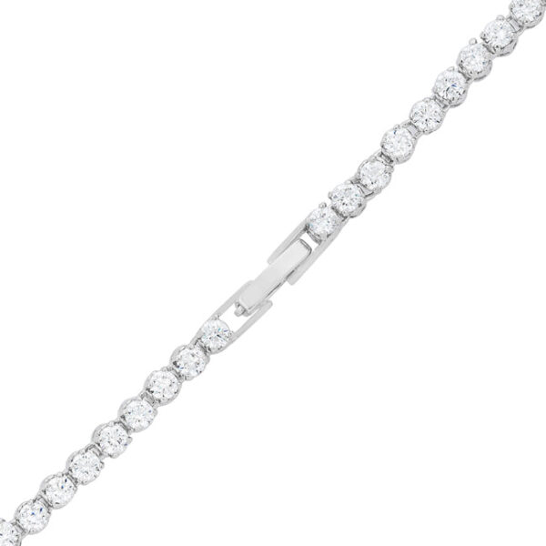 The necklace displayed with its chain and box clasp visible