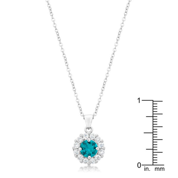 Close view of the pendant chain, lobster clasp, and extender detail