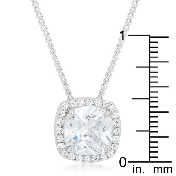 The pendant shown with its chain, clasp, and extender laid out
