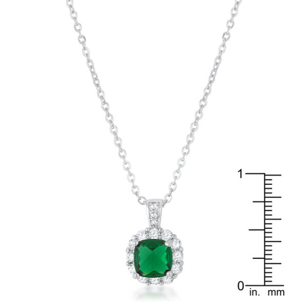 Necklace laid flat showing full 18 inch link chain, pendant, and lobster clasp with extender