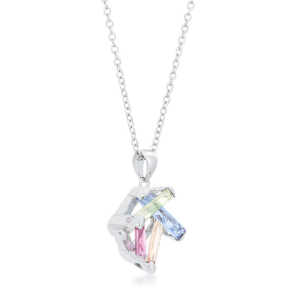 Pendant necklace shown with the lobster clasp and chain extender visible