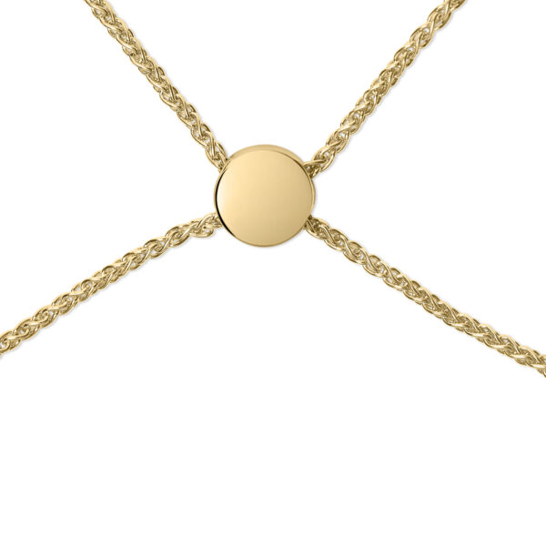 Gold Vermeil Diamond Accent Cross Lariat Bolo Bracelet - Sterling Silver - alternate view 3