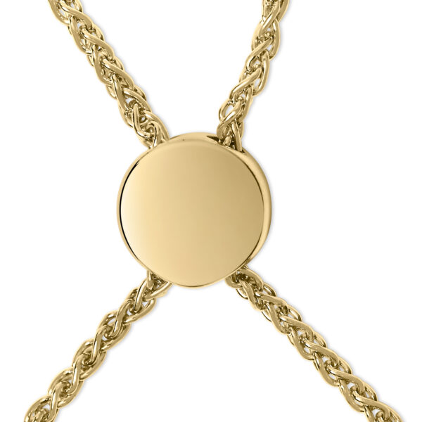 Gold Vermeil Diamond Accent Heart Lariat Bolo Bracelet - Sterling Silver - alternate view 3