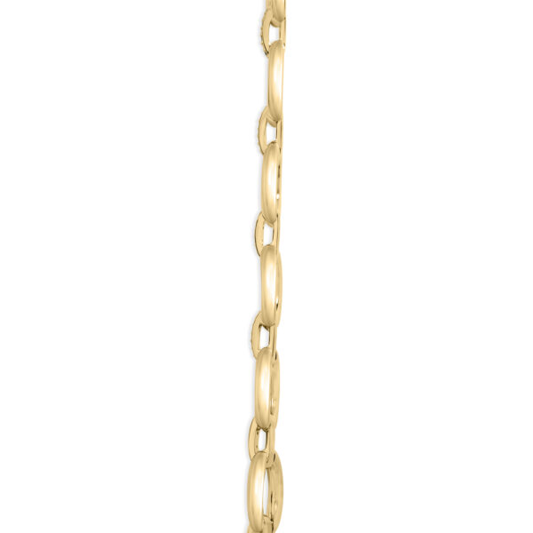 Gold Vermeil 1/4 Cttw Diamond Bold Oval Link Necklace - Sterling Silver - alternate view 3