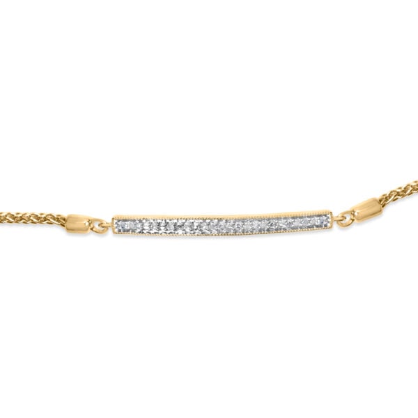 Gold Vermeil Diamond Accent Bar Lariat Bolo Bracelet - Sterling Silver - alternate view 2
