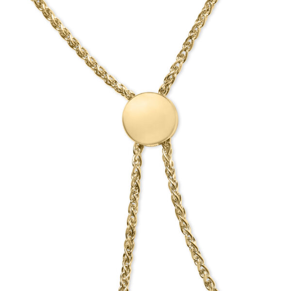 Gold Vermeil Diamond Accent Bar Lariat Bolo Bracelet - Sterling Silver - alternate view 3