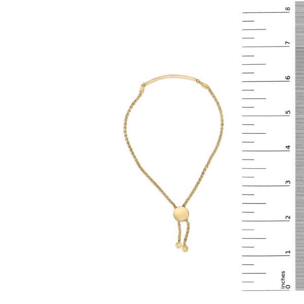 Gold Vermeil Diamond Accent Bar Lariat Bolo Bracelet - Sterling Silver - alternate view 4