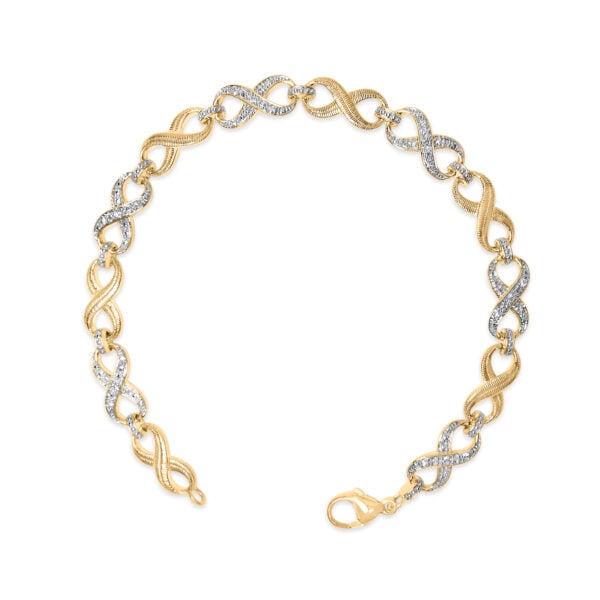 The bracelet shown with lobster claw clasp visible