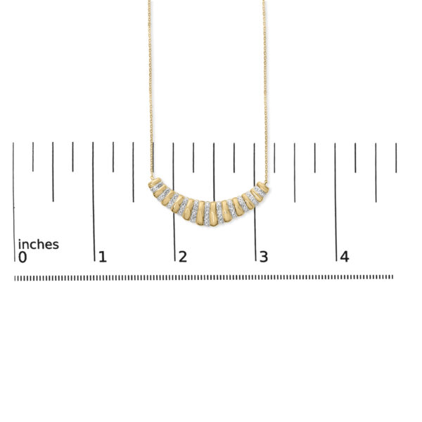 Pendant necklace laid flat showing full chain length and pendant size for scale