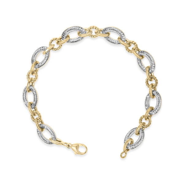 Bracelet shown from a different angle highlighting the lobster claw clasp