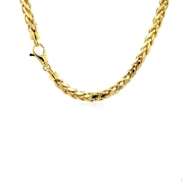 14k Yellow Gold Diamond Cut Round Franco Chain (5.30 mm) - alternate view 3