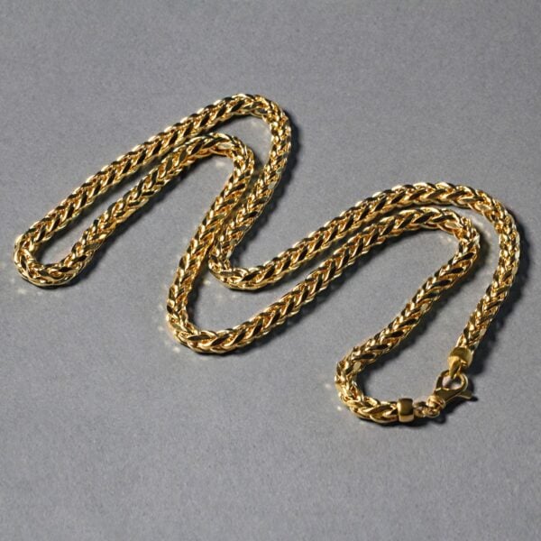 14k Yellow Gold Diamond Cut Round Franco Chain (5.30 mm) - alternate view 5