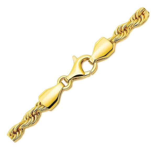 14k Yellow Gold Solid Diamond Cut Rope Chain (5.00 mm) - alternate view 3