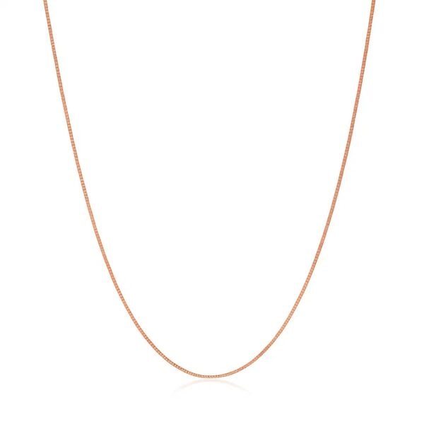 14k Rose Gold Classic Box Chain (0.45 mm) - alternate view 2