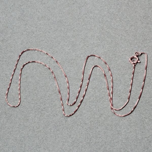 14k Rose Gold Classic Box Chain (0.45 mm) - alternate view 5