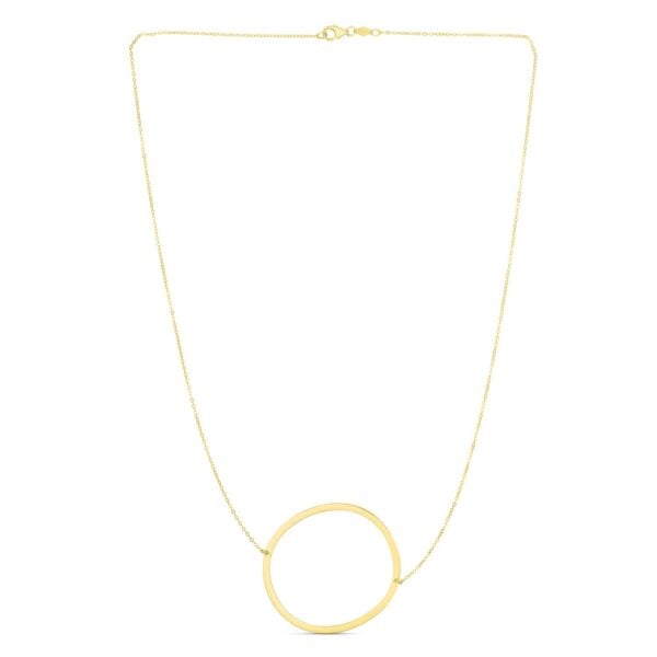 14K Yellow Gold Yours Truly Large Initial O Necklace - alternate view 2