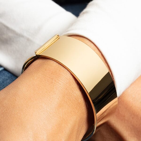 Designer Bold Width Bracelet in 14K Yellow Gold (24.60 mm) - alternate view 3