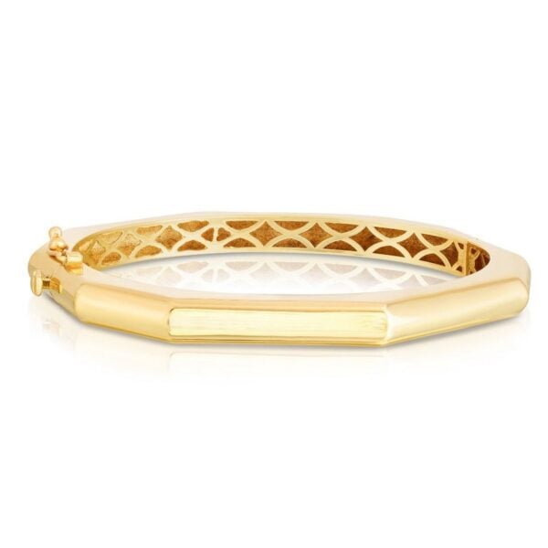 14k Yellow Gold High Polish Geometric Bangle (6.10 mm) - alternate view 2
