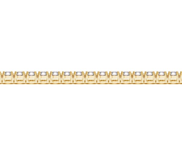 Lab Grown Round Diamond Tennis Bracelet in 14k Yellow Gold(10 cctw F/G VS2/SI1) - F-G - alternate view 3
