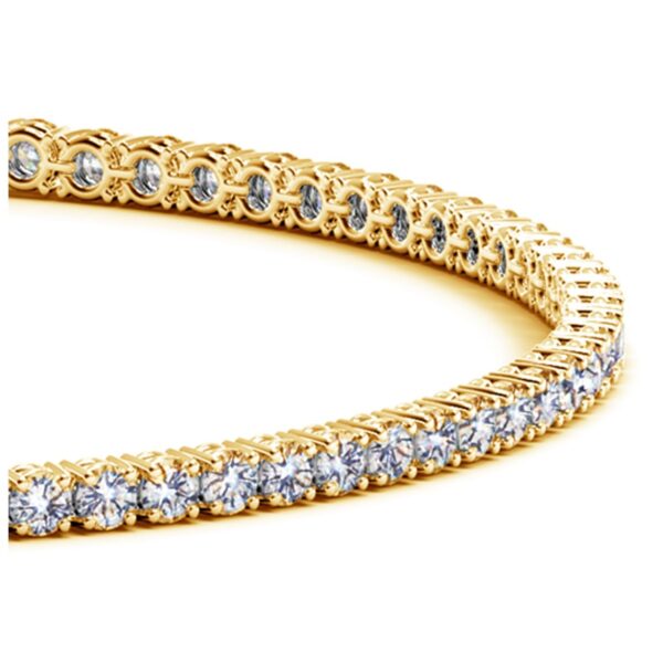 Lab Grown Round Diamond Tennis Bracelet in 14k Yellow Gold (2 cctw F/G VS2/SI1) - F-G - alternate view 2
