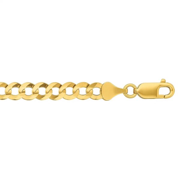 14k Yellow Gold Solid Curb Bracelet (5.70 mm) - alternate view 3