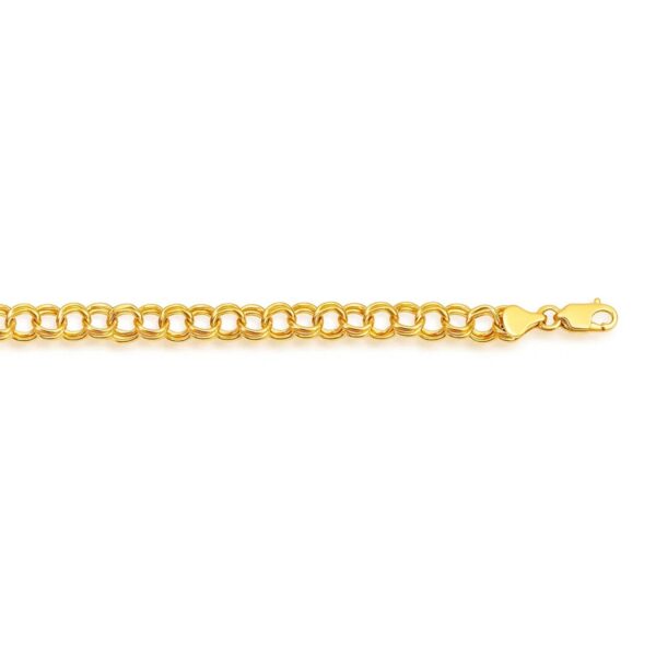 14k Yellow Gold Lite Charm Bracelet (5.00 mm) - alternate view 2