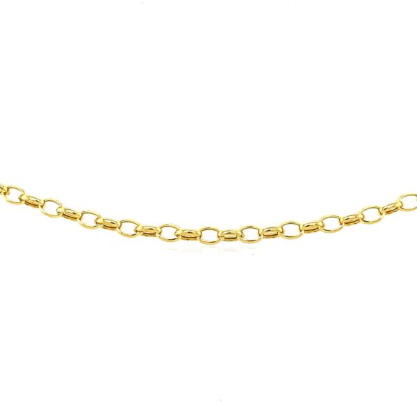 14k Yellow Gold Oval Rolo Bracelet (3.20 mm) - alternate view 2