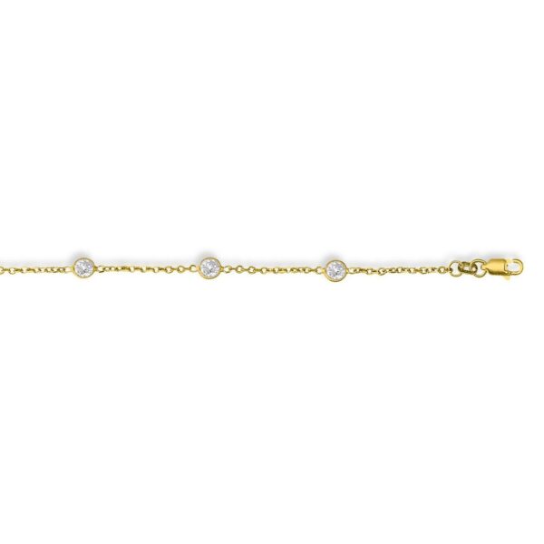 14k Yellow Gold CZ By the Yard Long Links - alternate view 4