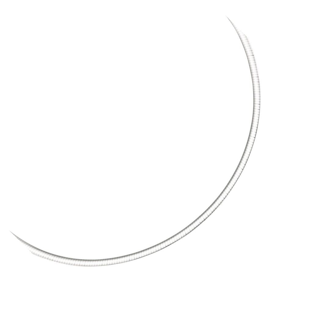3.0 mm 14k Two Tone Gold Reversible Omega Necklace - Two-Tone Gold