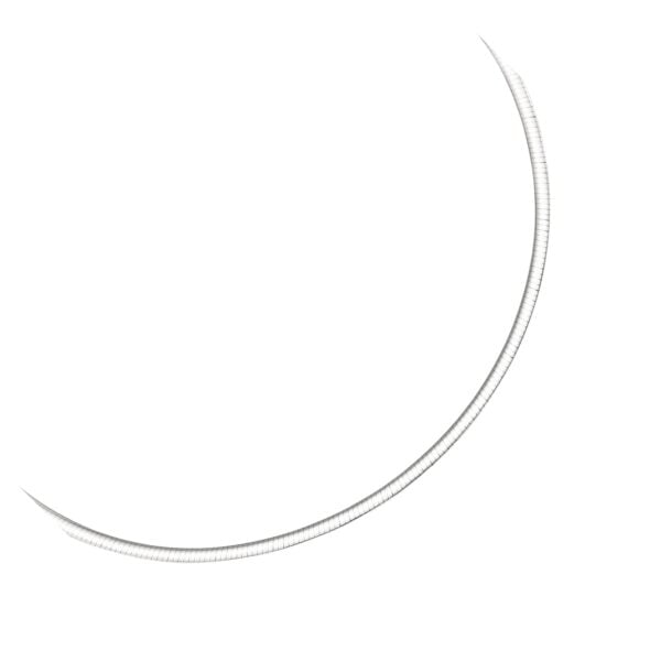 3.0 mm 14k Two Tone Gold Reversible Omega Necklace - Two-Tone Gold