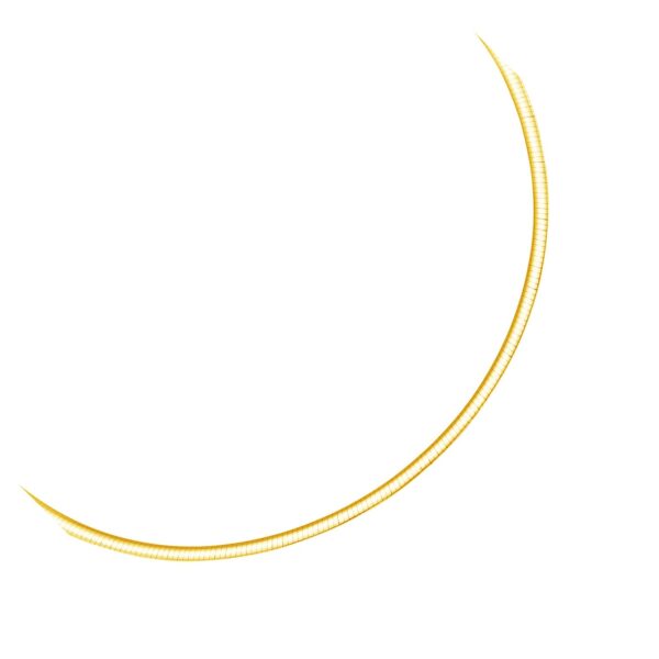 3.0 mm 14k Two Tone Gold Reversible Omega Necklace - Two-Tone Gold - alternate view 2