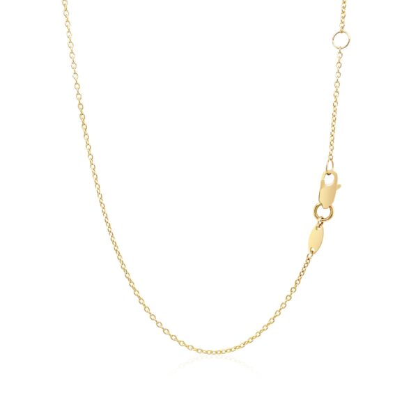 14k Yellow Gold Smooth Flat Horizontal Bar Style Necklace - alternate view 3